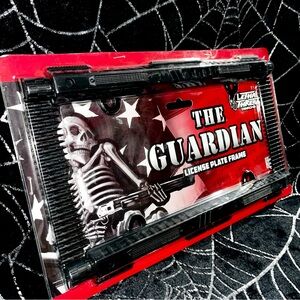 Gun license plate frame